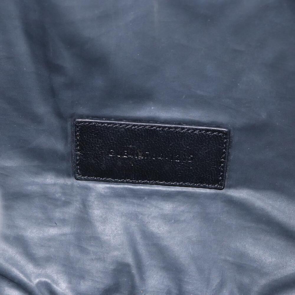 SAINT LAURENT Clutch Bag Canvas Leather Black Khaki Silver Auth mr1652 - Picture 11 of 16